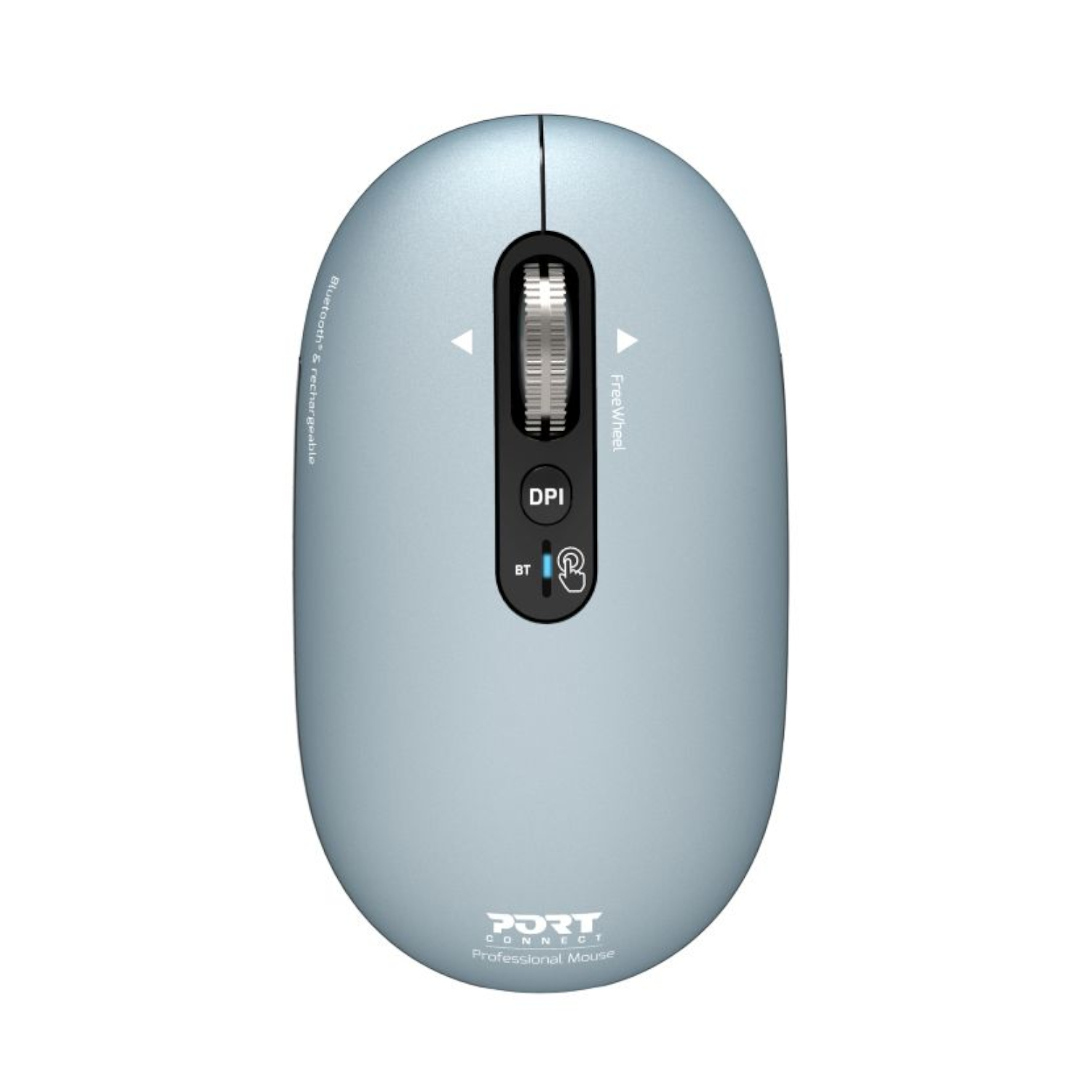 Port Connect PURE MAC Rechargeable Wireless and Bluetooth Mouse - Storm
